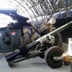 120mm Recoilless rifle, howitzers, and 3.7 inch heavy anti aircraft gun. Cymbeline mortar/artillery locating radar on the far right that one of my units used.