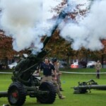 Firing a round to end the gun run.